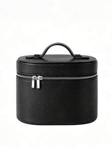 PU Leather Travel Makeup Bag With Handle, Large Capacity Cosmetic Storage Bag For Toiletries, Skincare And Beauty Essentials - Multicolor - View 15