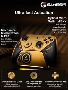 GameSir G7 Pro 8K PC Champion Edition Wireless Gaming Controller, Compatible With Windows, Steam, Switch 2/1, Android, IOS Phones, 8K Polling Rate, Magnetic TMR Joystick, Hall Effect Micro Trigger Joystick, Phone Controller - Champion Edition - View 9