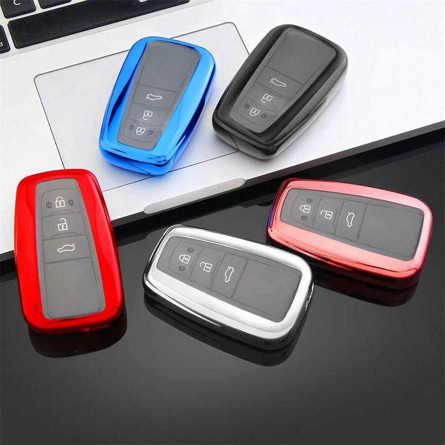 Car Key Case Protector Soft TPU Key Shell Cover Auto Accessories For Prius For Camry For Corolla For CHR For Prado 2018 2022 Dustproof And Anti Fall High-End Fashionable Keybag