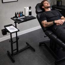 Tattoo Workstation Stand Height Adjustable Tattoo Desk Rolling Tattoo Table - Black - View 6