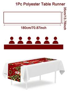 1 cái khăn trải bàn chạy dài bằng polyester Giáng Sinh, khăn trải bàn tiệc mùa đông lễ hội, khăn phủ bàn ăn nhà bếp trang trí lễ hội, phụ kiện tiệc năm mới 2027 - Nhiều màu - Xem 18