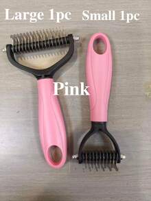 1/2pcs Stainless Steel Pet Dematting Comb, Double-Sided Slicker Brush, Suitable For Cats And Dogs, Efficiently Detangle Fur And Remove Loose Hair, High-Quality Durable Stainless Steel Material - Multicolor - View 10