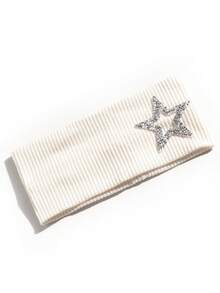 1pc Women's Rhinestone Pentagram Ribbed Solid Color Casual Outdoor Headband, Fashionable Versatile Daily Street Hair Accessory - Multicolor - View 20