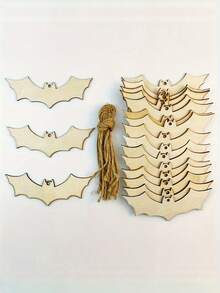 10/1pc Bat-Shaped Component, Bat-Shaped Holiday Pendant, Suitable For Painting And Graffiti Crafts, Hanging Decorations, Halloween Party Decor - Multicolor - View 8