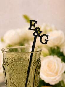 Personalized Wedding Stir Sticks - Wedding Party Decor, Daily Home Use, Wedding Stir Sticks (Gold) - Multicolor - View 2