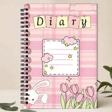 1pc Pink Bow Spiral Notebook - A5 Size, Classic Lined High-Quality Paper, College Ruled Design, Perfect Gift For Friends, Family, Siblings, Brothers And Students, Cute Spiral Notebook - Butterfly - View 7