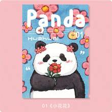 Panda Pattern Folder Set, A4 Size Plastic Pocket File Storage Box, Cartoon Panda Printed Single-Page Photo Album Folder, Suitable For Storing Office And School Paper And Office Supplies - A - View 15