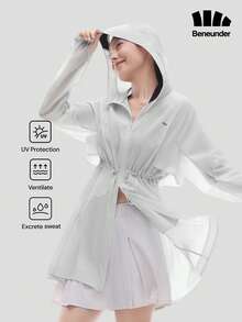 Beneunder Women's Quick-Dry Breathable Sun-Protection Windbreaker TS009 - Grey - View 1