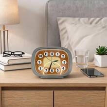 Unisex Practical Style For Bedroom And Office Desk Clock - Coffee Brown - View 5