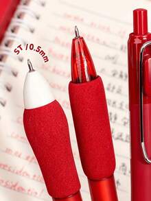 5 buah/kotak pulpen merah netral, pulpen tinta merah tarik 0,5 mm, pulpen kantor berkualitas tinggi, tinta merah cocok untuk guru dalam menilai tugas, menandai poin penting, memberi nilai, dan mengembalikannya ke sekolah, alat tulis yang bagus. - pulpen - View 3