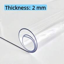 Wipe Clean Clear PVC Table Protector, Waterproof Transparent Tablecloth Mat For Household Dining Tables - 300cm X 140cm - View 2