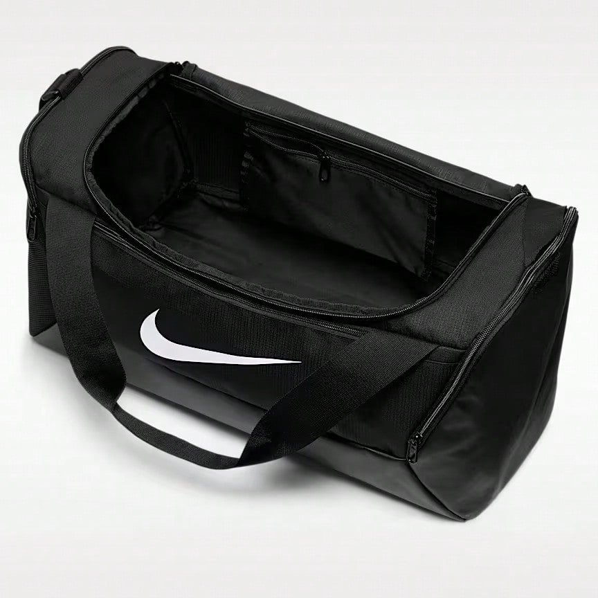 Túi duffel vải Nike Brasilia 9.5 in logo, dung tích lớn, di động, dùng cho du lịch và tập luyện, túi gym unisex DM3976-010 - màu đen - Xem 1