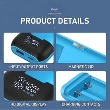 Pengisi Daya Baterai Lithium Pintar Yonii PD2 dengan Kabel USB-C. Kompatibel dengan Senter, Perlengkapan Luar Ruangan, dan Berbagai Perangkat Bertenaga Baterai. Menggunakan Sel Li-Ion 18650/21700. Buat Sendiri Solusi Daya Portabel Anda. Baterai Tidak Termasuk. - Hitam - View 8