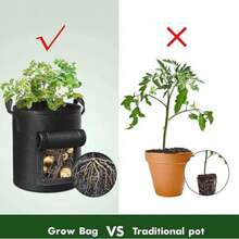 Sweet Potato & Potato Planting Bags, Plant Grow Bags - Black - View 5
