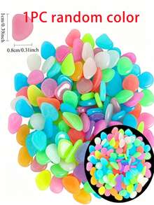 1 Pack Glow-In-The-Dark Colorful Rock Decorations, Mixed Colors, Suitable For Aquarium, Fish Tank, Sidewalk, Garden Path, Patio, Lawn, Yard Decor, Colorful Pebble Decorations,Halloween Festival Decoration. - Upgraded Version - View 11