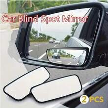 2pcs Car Oval Blind Spot Mirror, Universal Front-Mount Flat Wide-Angle Adjustable Side Rearview Mirror, Suitable For Multiple Car Models - Blind Spot Mirror - View 4