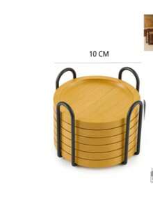 Luxury Small Coffee Table, Minimalist Modern Round Side Table For Small Living Room, Simplistic Design - Brown - View 7