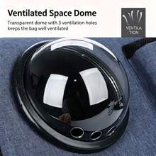 44*32*26cm Fashion Horizontal Transparent Space Capsule Pet Carrier, Breathable Mesh Tote Bag With Shoulder Strap, Storage Pocket For Small Cats Dogs, Random Color Delivery - Multicolor - View 8