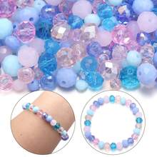 1 Pack Blue & Pink Glass Crystal Point Beads, Random Color Shades (Random Quantity Per Color) - Multicolor - View 9