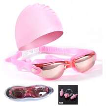Anti-Fog Swim Goggles 4-Piece Set, Adjustable Strap For Adults, Essential Beach Accessory - Multicolor - View 11