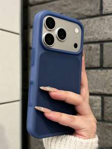 Casing Ponsel Lembut Jelly Matte Ramah Kulit Kompatibel dengan iPhone 17 Pro Max 17 Pro 17 16 15 14 13 Pelindung Belakang Silikon Cair Ultra Tipis Tahan Guncangan - Angkatan laut - View 14