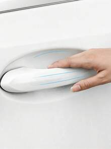 Universal Transparent Car Door Bowl Protector Film, Invisible Plastic Door Handle Anti-Scratch Sticker, Waterproof Wear-Resistant Car Door Paint Protection Film, Easy Installation Compatible With Most Car Models - A - View 2