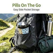 Portable Pill Dispenser Bottle, 7-Day Large Capacity Pill Organizer, Portable Weekly Vitamin Distribution, Large Opening For Easy Access, Three Lid Waterproof And Moisture-Proof, Travel Medicine Box - 3-compartment Moisture-proof Pill Box - View 5