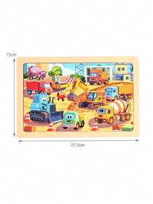 Puzzle Kayu 4-in-1, Cocok untuk Mainan Edukasi Prasekolah, Tema Hewan Kartun & Fantasi, Menumbuhkan Fokus & Kesabaran, Hadiah Sempurna untuk Hari Anak - MultiWarna - View 7