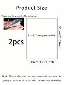 1pc/2pcs/Set 30*40cm/40*55cm Clear Blank Acrylic, Two Sizes And Shapes (Half Circle And Rectangle). Wedding Signage, Wall Decor, Graduation, National Day Event, Birthday. Modern Wedding Poster, Acrylic Welcome Sign, Wedding Photo Board - Multicolor - View 13