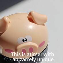1pc Cartoon Pig Kitchen Timer, Cute Mechanical Cooking Countdown Timer, Battery-Free, Manual Egg Timer, Suitable For Baking, Cooking, Meal Prep And Learning, Portable Kitchen Gadget, Kitchen Countertop, Desk Decoration, Housewarming Gift - Multicolor - View 9