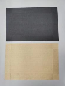 2/4/6件組 多色簡約條紋編織PVC餐墊，可水洗，長方形桌墊，適合居家與廚房裝飾 - 彩色 - 查看 10
