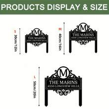 1pc Customized Address Yard Sign - Personalized Door Plaque With Name And House Number, Housewarming Gift, Mailbox Compatible Modern Entry Decor (Your Name/Number), Personalized Door Number Sign, Personalized Outdoor Sign, Garden Address Decor - Multicolor - View 8