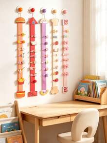 1PC Whimsical Nursery Decor - Burger & Donut Themed Hair Bow Storage Strap For Scrunchies & Baby Shower Gift,Baby Stuff - Multicolor - View 5