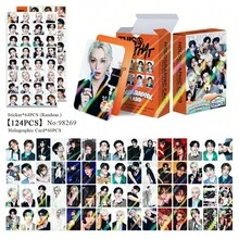 124件 K-POP STRAY/K1DS <THIS&THAT> Mini 10th Album 全息閃卡、LOMO卡與貼紙套組，包含 Le E Know、Changbin、Fe Lix、Seung Min、I.N，適合收藏、桌面展示與拍照拍攝 - 彩色 - 查看 8
