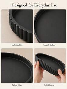 23cm Lace Round Silicone Bathroom Countertop And Vanity Tray - Silicone Bathroom Tray For Holding Makeup, Jewelry, Candles, Soap Dispensers, Modern Bathroom Decor, Coffee Table Decor, Candles, Perfumes And Plant Display Tray. - Multicolor - View 10