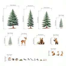 Woodland Animal Wall Decals For Baby: Forest Theme Removable Vinyl Wall Decals Nursery Room Toddler Ages 0-12 Years - Woodland Animal a - View 4