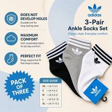 Adidas Crew Socks White, Black & Grey 3 Pairs - Black and White - View 7