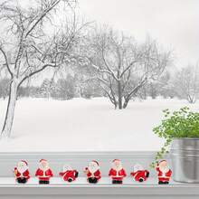 2pcs Christmas Mini Decorations, Mini Santa Claus Resin Figurines, Christmas Party Decor Supplies (Random Color) - Multicolor - View 9