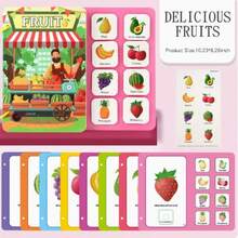 1pc Reusable Interactive Children Learning Cognitive Busy Book With Animal And Letter Matching Stickers, Enhances Hands-On Ability And Development, Teacher Supplies. Montessori Toys. Best Gift For Kids. - 彩色 - 查看 16