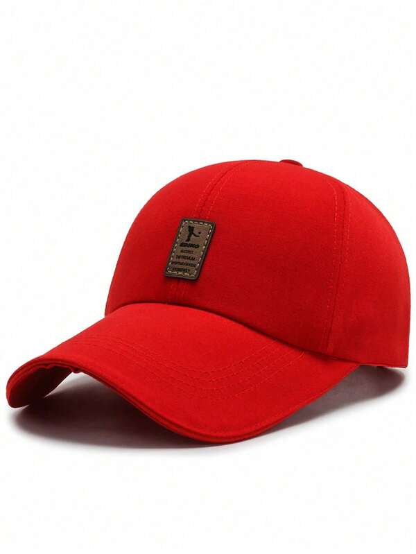 1 buah Topi Baseball Merah Unisex, Bahan Campuran Wol, Desain Minimalis, Pinggiran Melengkung, Jahitan Detail, Tali Belakang yang Dapat Diatur, Tahan Angin dan Hangat, Cocok untuk Semua Musim, Bepergian, Berbelanja, Aktivitas Luar Ruangan Ringan