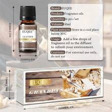 EUQEE 6pcs Fragrance Essential Oils Set For Diffusers Humidifier 10ml/0.33fl.Oz-Forest Pine, Warm Rustic Woods, Bamboo & Teak, Cedarwood, Leather, Sweet Tobacc - Grandpa's Woodshop - View 10