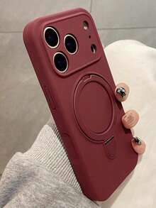 適用於 iPhone 17Air 17 16 15 14 13 12 11 Pro Max 16e 的磁吸無線充電軟矽膠保護殼 磁吸液態矽膠保護套 - 梅子色 - 查看 4