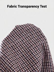 女款前開衩直筒格紋休閒裙，適合外出、約會、日常通勤，秋季穿搭 - 彩色 - 查看 5