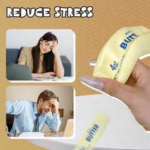 3pcs Slow Rising Soft Stress Balls - Soft Yellow Adult Stress Balls For Anxiety, ADHD And Office Focus, Christmas Gift - Multicolor - View 5