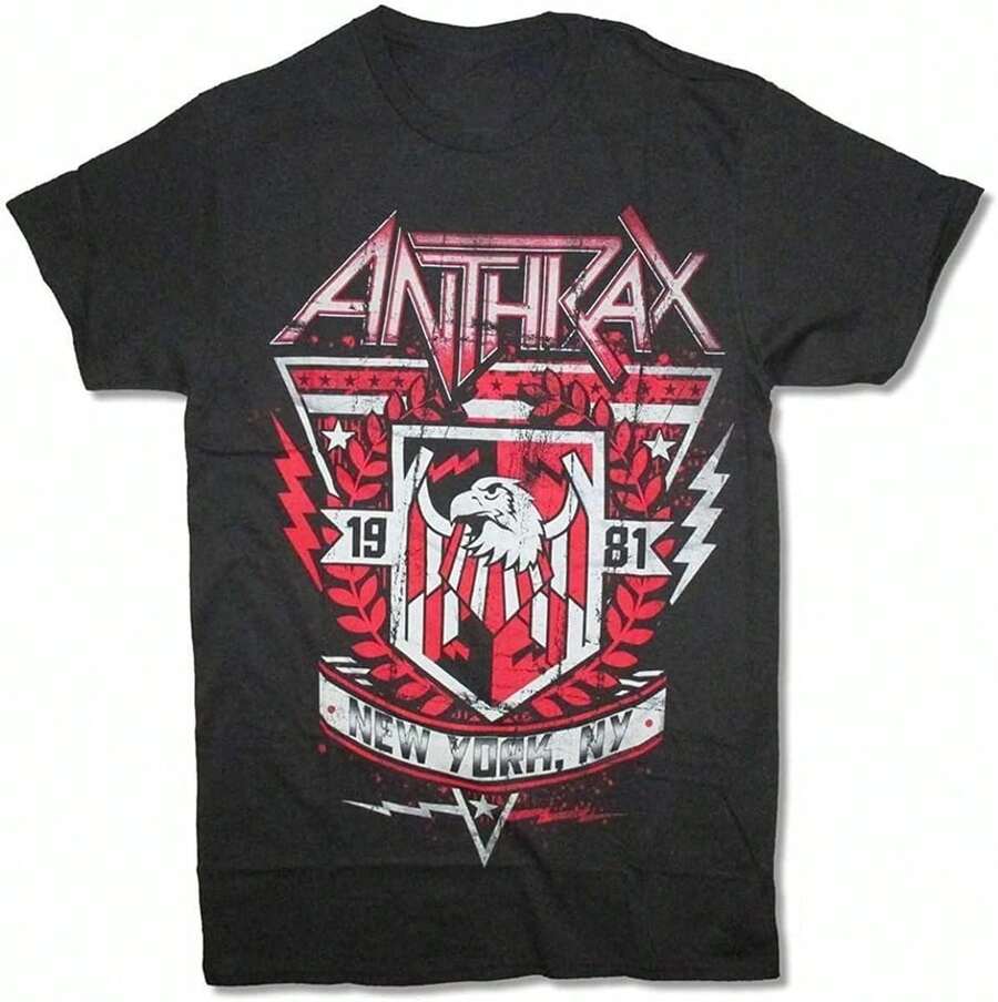 Schwarzes T-Shirt 1981 York NY, Band-Merchandise, schwarz - Schwarz - Übersicht 1