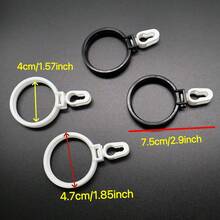 6pcs Minimalist Thickened Quiet Curtain Rings, Multi-Color Plastic Roman Rod Curtain Hooks, Universal Curtain Hanging Accessories, Home Decor - Multicolor - View 4