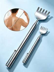 Retractable Back Massager - Stainless Steel Portable Itch Relief Tool, Multi-Function Massager, Suitable For Travel, Home, Bathroom Accessory, Christmas Gift - Upgrade - View 9
