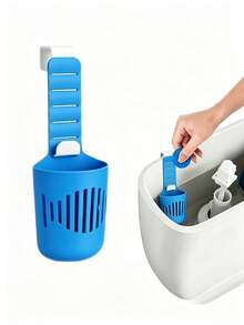 Adjustable Toilet Tank Cleaning Bracket, Tank Replacement Accessory, Hanging Toilet Cleaning Storage Basket With Hook, Collects Toilet Internal Debris, Prevents Baffle Clogging, Extends Toilet Cleaning Time, With Adjustable Strap - Multiple Styles - View 9