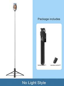 1.8m 無線藍牙自拍棒三腳架，附可調式 LED 補光燈、多功能遙控器、360° 可旋轉手機支架，專業可伸縮手持支架，適用 Vlog 影片拍攝、派對攝影、室內直播，便攜通用智慧型手機支架 - 彩色 - 查看 13