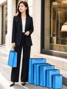 10/5/1個藍色禮品袋，適合在婚禮、聖誕節和其他慶祝活動中表達感激，適用於生日派對、節日和酒店伴手禮 - 多色 - 查看 6